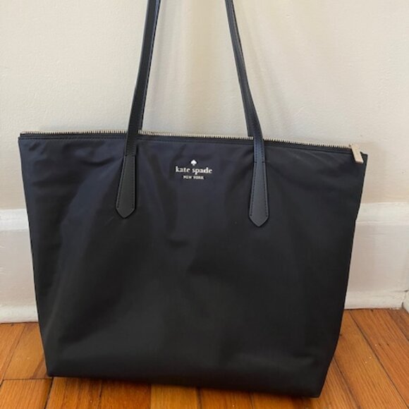 Kate Spade Black Kitt Nylon Medium Tote - Used - Excellent Condition - Picture 1 of 7